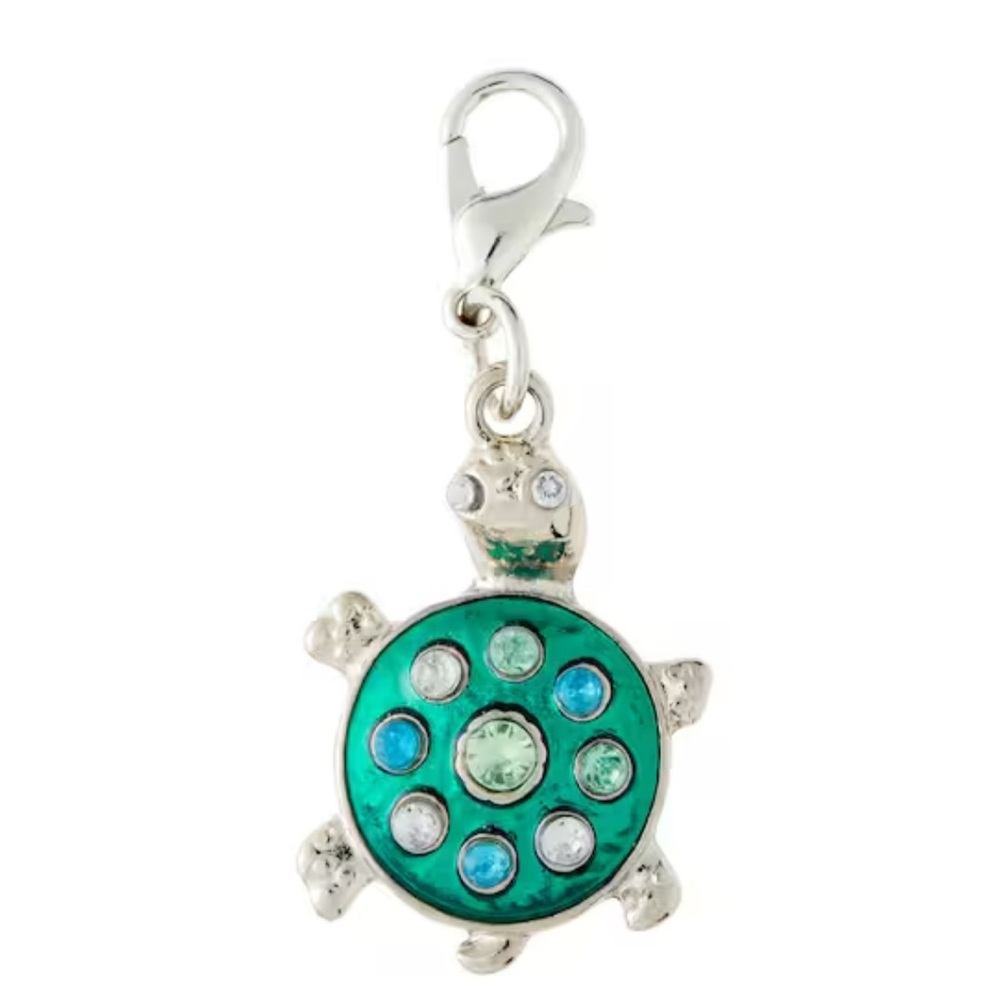 Green & Silver Turtle Charm